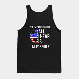 USA Flag Funny Inspirational quote Womens Mens Soccer Tank Top